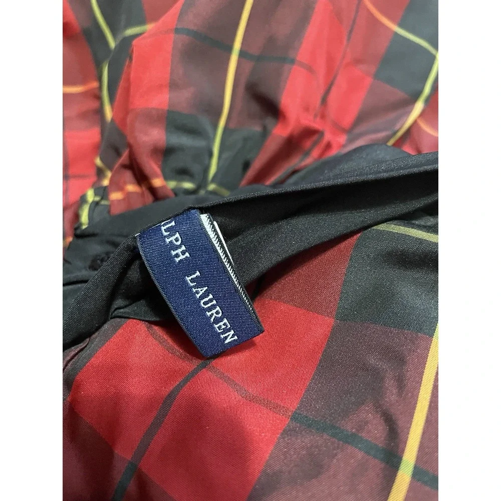 Ralph Lauren Girls Red And Black Tartan Plaid Dress Holidays Occasions Size 4
